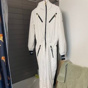 Gorsuch white ski jumpsuit, goldbergh sz 8
